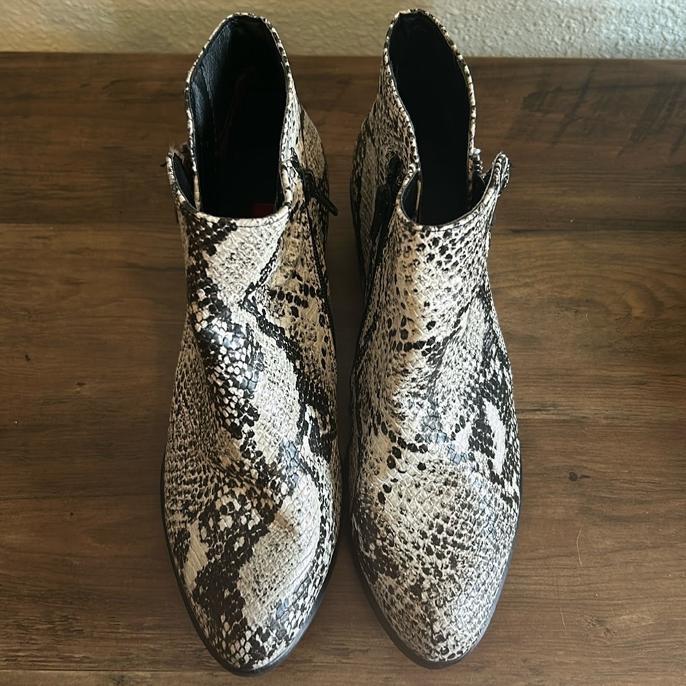 Union Bay Snakeskin Ankle Boots
